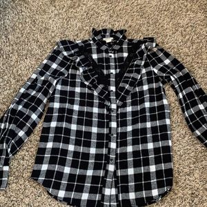 Kate Spade Rustic Plaid Button Up